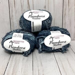Trendsetter Yarns Pandora Shadow Luxury Yarn Color 1776 Made in Italy Lot of 3